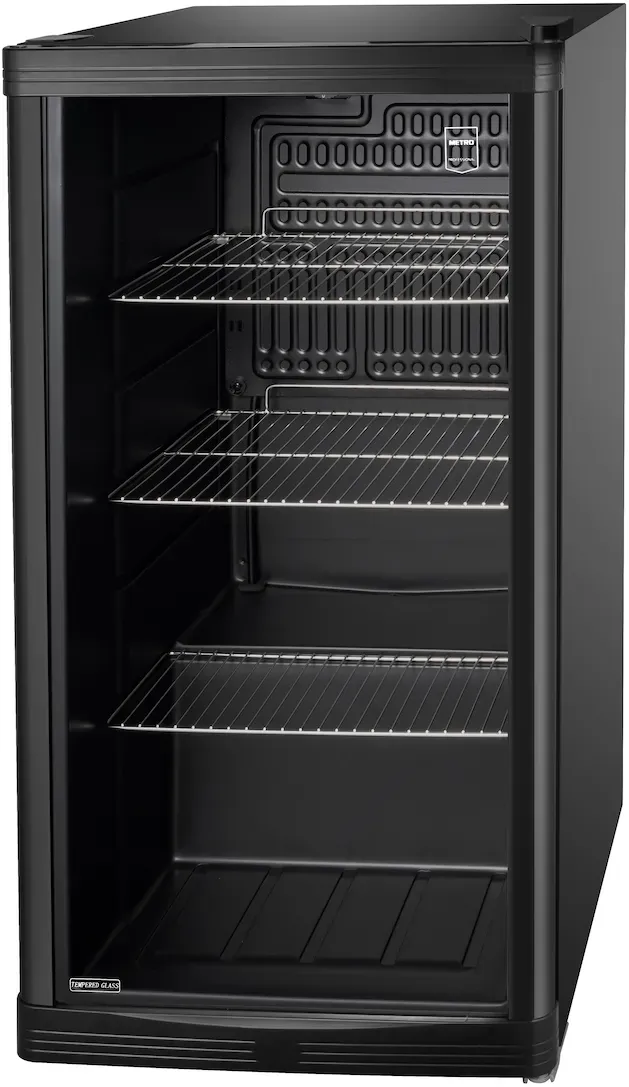 METRO PROFESSIONAL Getränkekühlschrank GPC1088, 43 x 49 x 83 cm, 88 L, schwarz
