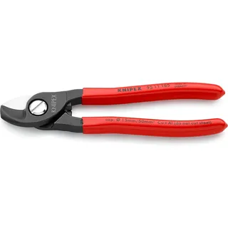 Knipex Kabelschere auf SB-Karte mit Kunststoff überzogen 165 mm, 95 11 165 SB
