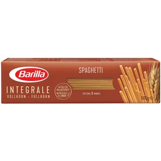 Barilla Nudeln Spaghetti n.5 Vollkorn-Hartweizen mit natürlichen Ballaststoffen, 500 g