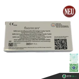 fluorecare SARS-CoV-2, Influenza A/B & RSV Combo-Schnelltest 1 St.