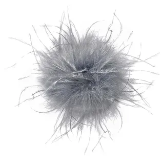 Slakerbe Brosche Pin damen, Feder Brosche Flauschige, Mehrfarbig, Kleidung Brosche Hut Dekorative für Party Stage Performance, Dunkelgrau
