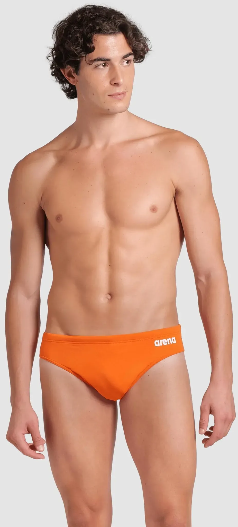 Team Badehose Slip Herren Einfarbig - Team Orange - 3