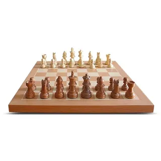 Chessnut Air + elektronisches Schach-Set, ein prächtiges Holz-Schachbrett mit zusätzlichen Königinnen und LEDs, AI adaptives elektronisches Schachspiel und App mit Computer-Schachbrett