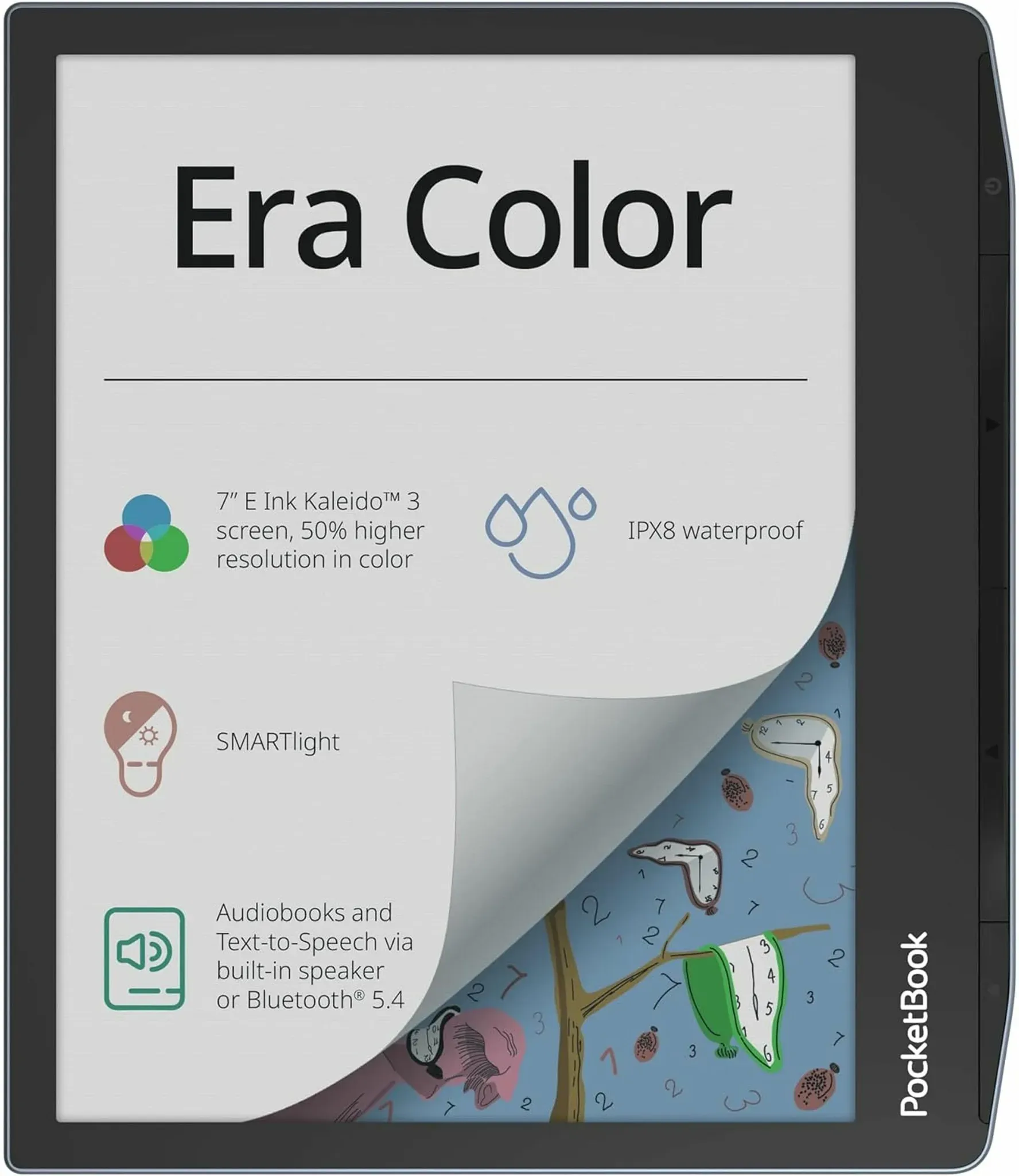 PocketBook Era Color (7", 32 GB, Stormy Sea), eReader, Schwarz