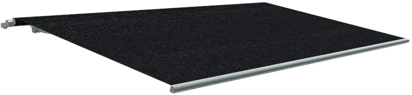 Elektrische Markise 3m breit, Basic, Weiß RAL 9006, 3000 x 1500 mm, Motor mit Wandmontage, individuell konfigurieren