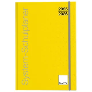 TimeTEX Lehrerkalender System-Schulplaner A4-Plus Gelb - Schuljahr 2025-2026