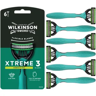 Wilkinson Sword Xtreme 3 Sensitive Einwegrasierer, 6er-Pack für Männer
