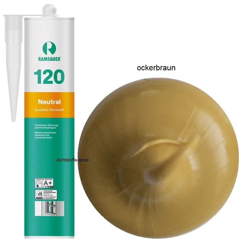Ramsauer 120 Neutral ockerbraun 1K Silikon Dichtstoff 310ml Kartusche