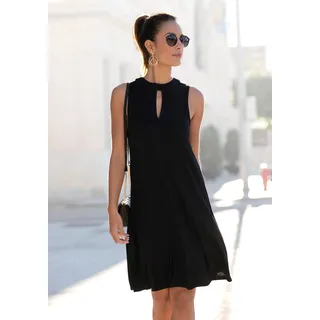 LASCANA Jerseykleid Shirtkleid Schwarz 38