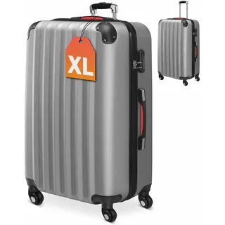 monzana Koffer Handgepäck ABS Hard Case 4 Rollen Teleskopgriff Zahlenschloss Kantenschutz Reisekoffer Hartschalenkoffer XL