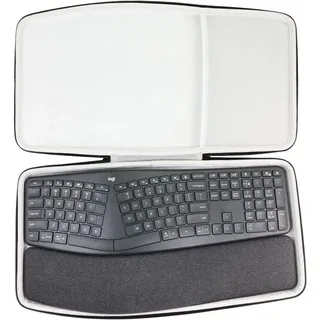 co2CREA Hart reiseschutzhülle Etui Tasche für Logitech Ergo K860 kabellose ergonomische Tastatur (Nur Tasche,Ohne Tastatur)