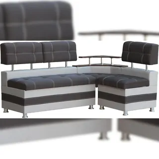 RODNIK Eckbank Latte anthrazit/grau/hellgrau mit Stauraum und Ablage, Schenkel wechselbar, modern,