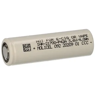 Molicel INR21700-P42A 3,7V 4200mAh 45A Li-Ion 21700 Akku flat top