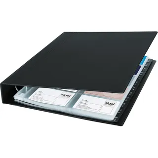 Sigel Visitenkartenringbuch VZ301 max. 400Karten 20Hüllen schwarz