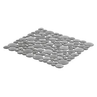 iDesign Spülbeckeneinlage, regulär große Spülbeckenmatte aus Kunststoff, schützende Spülmatte für Keramik- und Edelstahlbecken, grau