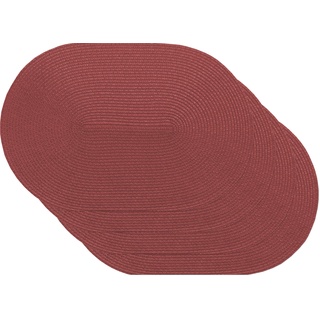 Venilia Tischset Berry Oval, Platzset, Tischwäsche, Platzdeckchen für Esszimmer, beere, gewebt, 4er Set, lebensmittelecht, 30 x 45 cm, 4 Stück, 59120