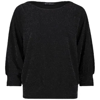 Betty Barclay Oversize-Shirt im Glitzer-Look in Schwarz | Gr.: 40