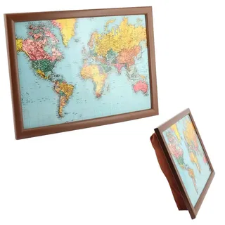 The Leonardo Collection World Traveller Knietablett zum Servieren und Frühstück, bequemes Knietablett mit Kissen, langlebiges Essens-Tablett zum Essen auf dem Schoß, ideale Knietabletts für Zuhause