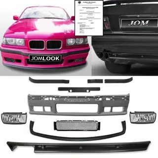 StoÃstange mit ABE inkl Nebelscheinwerfer klar und Heckdiffusor passend für BMW E36 Limo Coupe Cabrio nicht passend bei M3 Modelle passend für  E36 Limo Coupe Cabrio nicht passend bei M3 Modellen