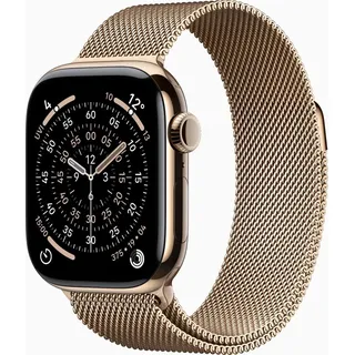 GPS + Cellular 42mm Gold Titanium Milanaise Loop gold S/M