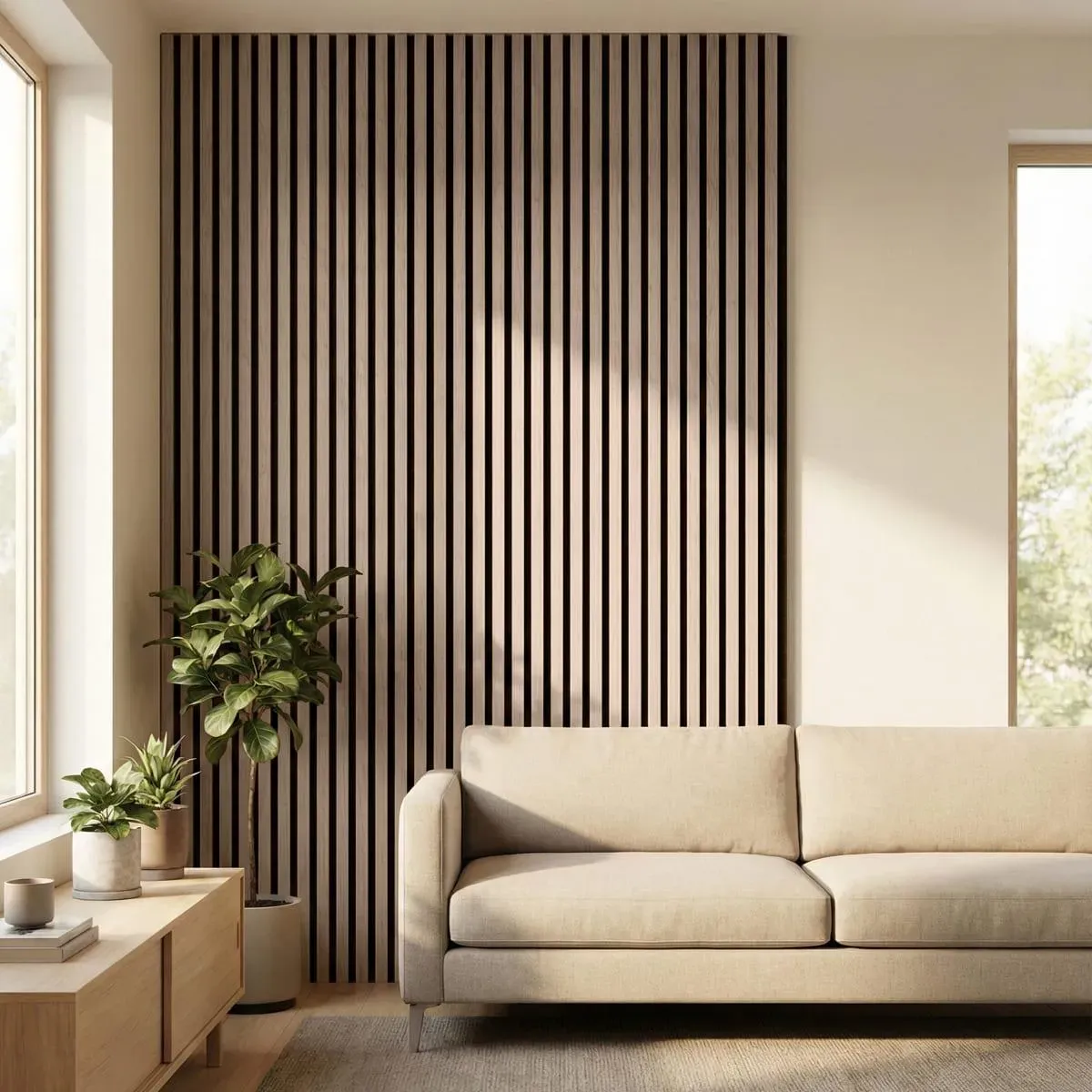 Akustikpaneel 2600x600x21mm | Nur Selbstabholung - Holzfarbe: Esche
