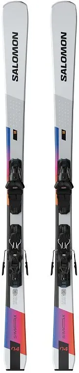 SALOMON Alpinski-Set E S/MAX 4 + M10 GW L80 - Uni., white/dazzling blue/rhodamine (160 cm)