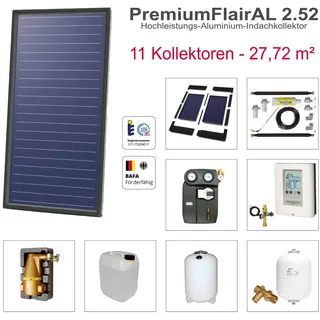 solarbayer� Solarbayer PremiumFlairAL Indach-Solarpaket 11 Bruttofläche 27,72 m2 Solaranlage
