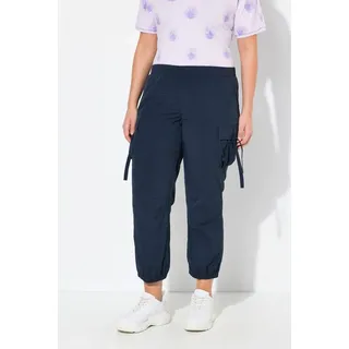 Ulla Popken Cargohose Utility-Style Schwarz 46