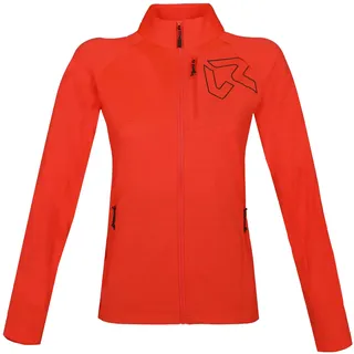 Rock Experience Arrows Mock Neck Fleece Mit Durchgehendem Reißverschluss - Fiery Coral - XS