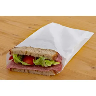 None 200 STK Frühstücktüten aus Papier - Fettdichte Beutel für Toast Brot Brötchen...