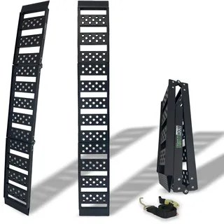 Baumarktplus TRUTZHOLM 1 x Auffahrrampe 2-fach klappbar 199cm Traglast 340 kg Alu schwarz