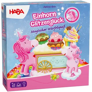 HABA Einhorn Glitzerglück Magischer Würfelspaß Pink