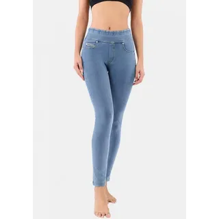 Freddy Shapingleggings NOW SKINNY YOGA mit Lifting & Shaping Effekt und Umschlagbund blau M (38)