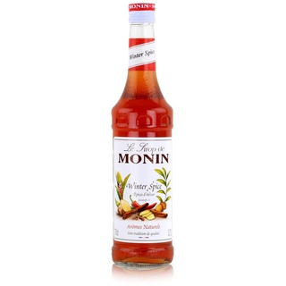 Monin Sirup Winter Spice, Weinachtsedition Ideal für Glühwein mit Zimt Nelken Piment, 0.7l