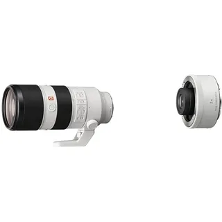 Sony Teleobjektiv ; Zoomobjektiv, FE 70-200 mm f/2,8gm OSS | Vollformat, Supertele, Festbrennweite, Zoom, weiß (SEL70200GM) & SEL-20TC 2.0X Telekonverter (geeignet für SEL70200GM) weiß