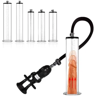 NAIXBTY SM Penispumpen mit Silikon Rohr Handpumpe Erektion Penispumpe Potenzsteigerung Penisverlängerung Erektion Impotenzhilfe Penisvergrößerung Vakuumpumpe Sex-Spielzeug für Männer (B:23 * 5.1cm)