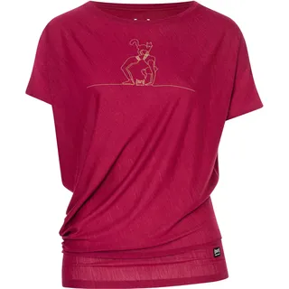 super.natural W Cat Yoga Loose Tee beet red/dried tobacco (57H) M rosa