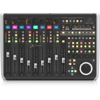 Behringer X-TOUCH Universal-Bedienoberfläche Mit 9 Berührungsempfindlichen Motor-Fadern, LCD-Scribble-Streifen und Ethernet/USB/MIDI-Schnittstelle