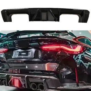 Auto-Heckstoßstangen-Diffusor-Lippe mit Licht-Bodykit für BMW M3 M4 G80 G82 2021–2025 2022
