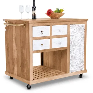 Küchenwagen SANSIBAR AMRUM - BHT 125x104x80 cm