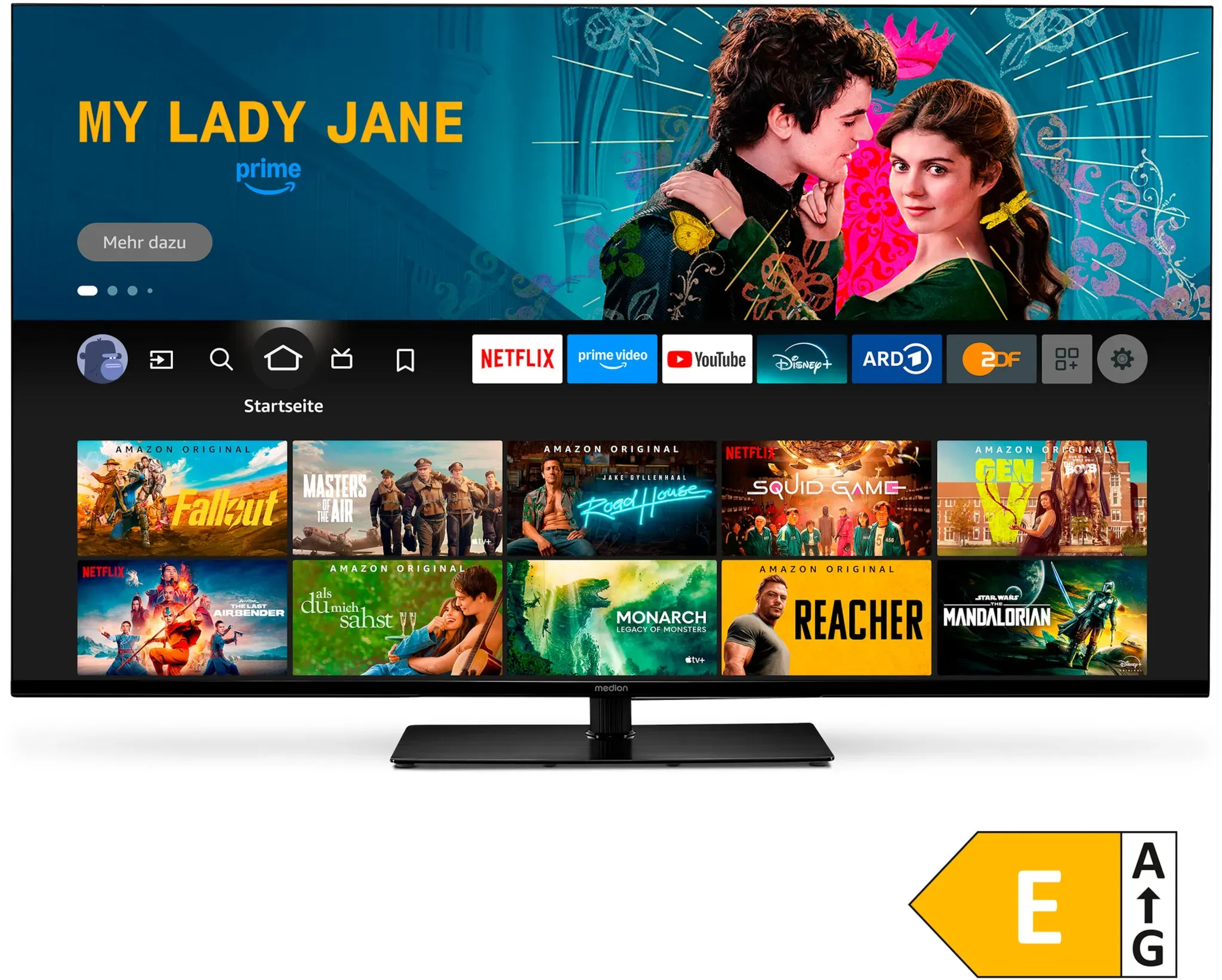 MEDION LIFE MD 843500 Fire TV, 108 cm (43'') Ultra HD Display, HDR, Dolby Vision®, MEMC, Netflix, Amazon Prime Video, Bluetooth®, DTS X, DTS Virtual X, Dolby Atmos®, HD Triple Tuner, CI+ Schnittstelle