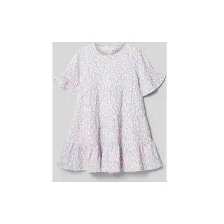 Kleid in Crinkle-Optik, Bleu, 128