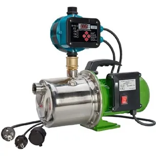 chm JET Gartenpumpe mit Druckschalter einstellbar 1300 Watt 5,4 Bar 5400 L/h Trockenlaufschutz