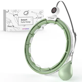 FITMIND Smart Hula Hoop Reifen Erwachsene, Hula Hoop mit Gewicht Kugel,Fitnessring Hoola Hoop zum Abnehmen für Anfänger Hula Hoopers Gewichtsverlust, 16 schnell abnehmbare Segmente