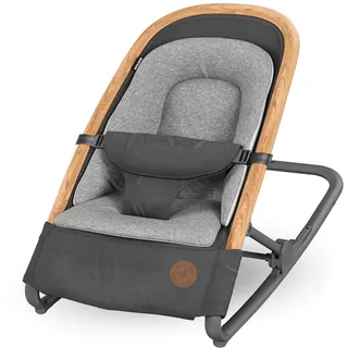 Maxi-Cosi Kori 2-in-1-Babywippe, 0–6 Monate, bis 9 kg, Baby Bouncer, 3 mit einer Hand einstellbare Liegepositionen, leicht & kompakt, Easy-in-Gurt, Kissen für Neugeborene, Essential Graphite