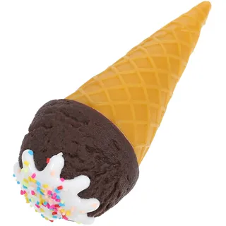 FUNNETOYU Realistisches Eiswaffelmodell aus Kunststoff Künstliche Eistüte mit Schokoladenfarbe Dekoration und Foto Requisite für Zuhause Geschäfte und Events