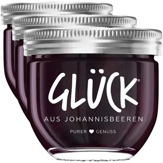 Glück Fruchtaufstrich schwarze Johannisbeere, 230 g (Packung mit 3)