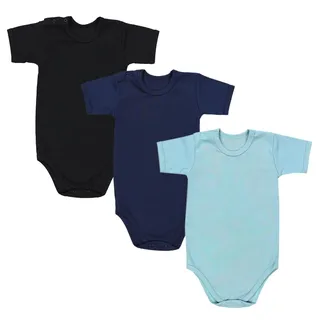 TupTam Baby Body Kurzarm – 3er Set aus 100% Baumwolle bis Größe 134, Farbe: Farbenmix 3, Größe: 122 - 122