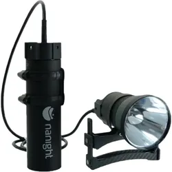 Nanight - Tauchlampe C3 E/O mit Ladeanschluss - Farbe: Schwarz