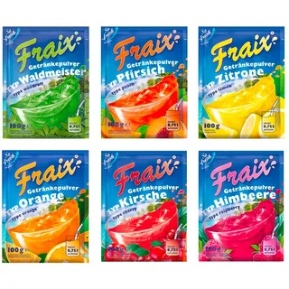 FRAIX Getränkepulver 6 Sorte Mixed (30er Pack x 100g) Vorteilspack